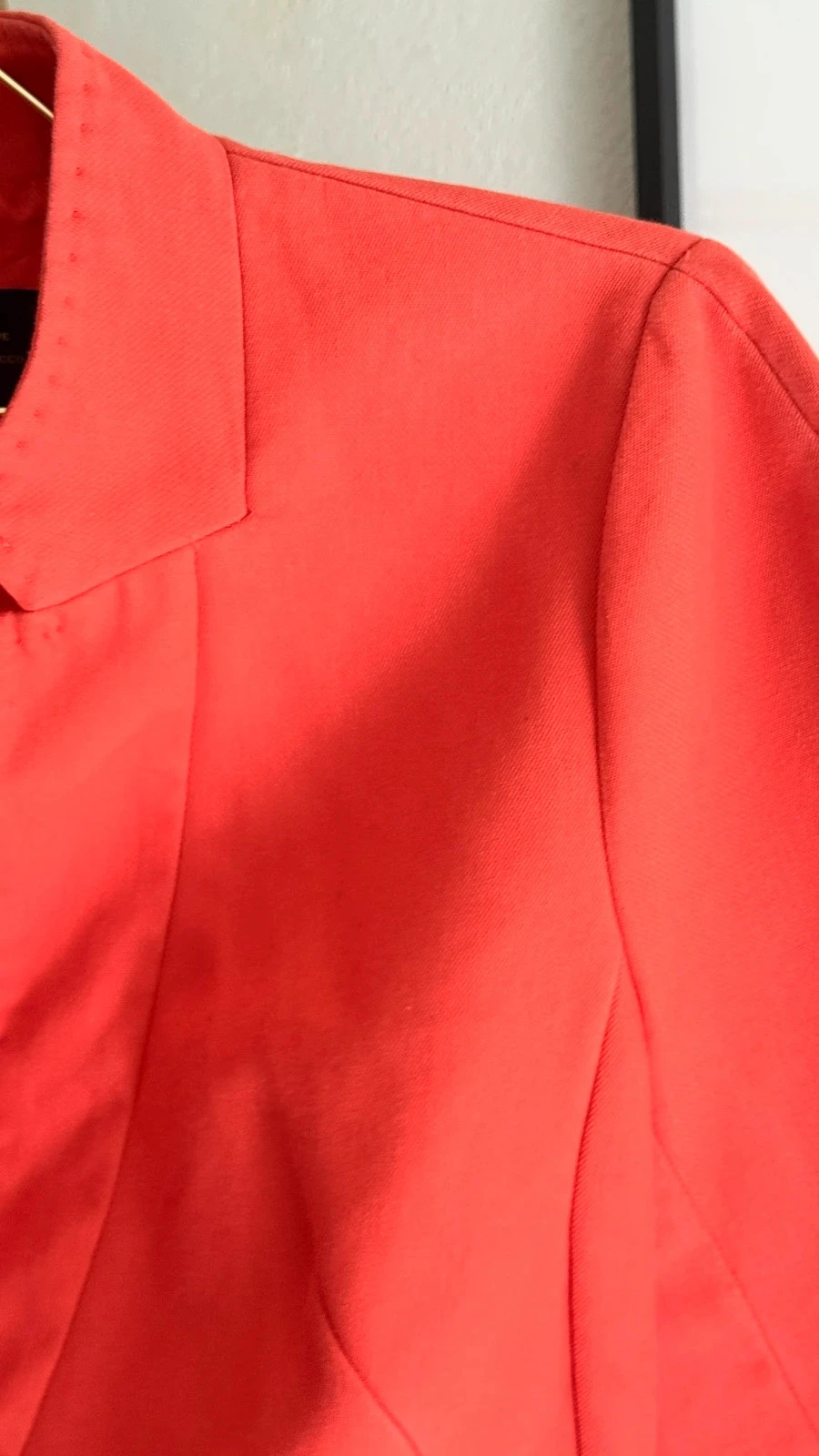 Mooie Korte Rode / Oranje Koraal Blazer 'Zara Basic' • L • TNC35 – photo 4